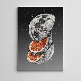 Dekolata Portakal Ay Mini 25x35 cm Kanvas Tablo