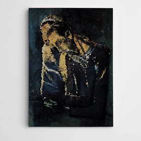 Dekolata Portreler Mozaik Modern Sanat 30x40 cm Kanvas Tablo