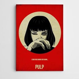 Dekolata Pulp Fiction Modern Sanat 50x70 cm Kanvas Tablo