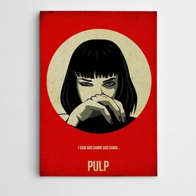 Dekolata Pulp Fiction Modern Sanat 60x85 cm Kanvas Tablo