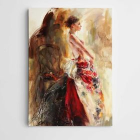 Dekolata Renkler Elbise Modern Sanat 20x30 cm Kanvas Tablo