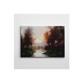 Dekolata Renkli Ağaçlar SuluBoya 140x200 cm Kanvas Tablo
