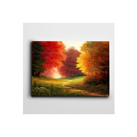 Dekolata Renkli Ağaçlar Ve Orman 85x120 cm Kanvas Tablo