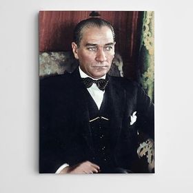 Dekolata Renkli Atatürk 85x120 cm Kanvas Tablo