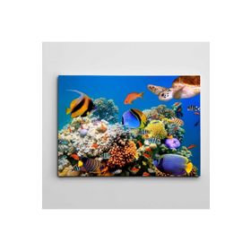 Dekolata Renkli Balıklar 60x85 cm Kanvas Tablo