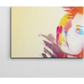 Dekolata Renkli Kadın Portresi 50x70 cm Kanvas Tablo