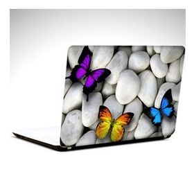 Dekolata Renkli Kelebekler 25x19 cm Laptop Sticker