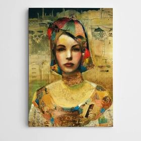 Dekolata Renkli Portre Modern Sanat 25x35 cm Kanvas Tablo