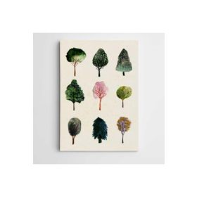 Dekolata Renkli Yapraklar Modern Sanat 70x100 cm Kanvas Tablo