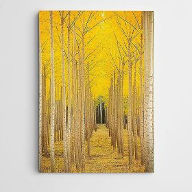 Dekolata Sarı Ağaçlar 20x30 cm Kanvas Tablo