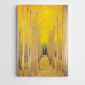Dekolata Sarı Ağaçlar 70x100 cm Kanvas Tablo