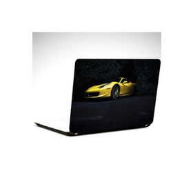 Dekolata Sarı Ferrari 38x27 cm Laptop Sticker