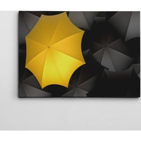 Dekolata Sarı Şemsiye 50x70 cm Kanvas Tablo