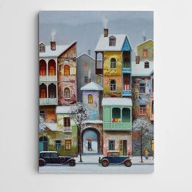 Dekolata Şehir Manzarası 25x35 cm Kanvas Tablo