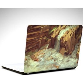 Dekolata Şelale Low Poly 34x24 cm Laptop Sticker