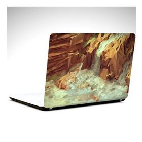 Dekolata Şelale Low Poly 38x27 cm Laptop Sticker