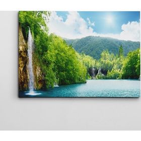 Dekolata Şelale ve Nehir 70x100 cm Kanvas Tablo