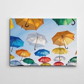 Dekolata Şemsiyeler 50x70 cm Kanvas Tablo