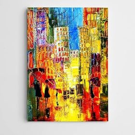 Dekolata Şemsiyeler Modern Sanat 20x30 cm Kanvas Tablo