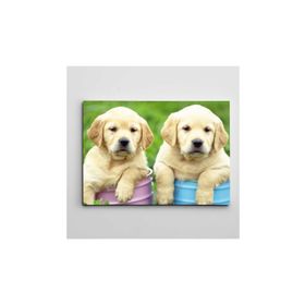 Dekolata Sevimli Köpekler 40x60 cm Kanvas Tablo