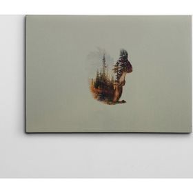 Dekolata Sincap ve Ağaçlar 50x70 cm Kanvas Tablo