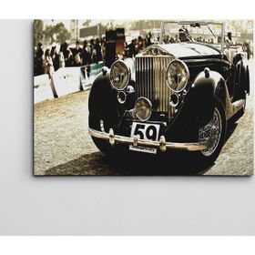 Dekolata Siyah Araba Retro 40x60 cm Kanvas Tablo
