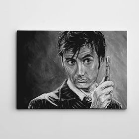 Dekolata Siyah Beyaz 25x35 cm Kanvas Tablo