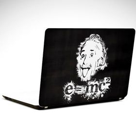 Dekolata Siyah Beyaz Einstein 38x27 cm Laptop Sticker