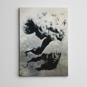 Dekolata Siyah Beyaz Mini 20x30 cm Kanvas Tablo