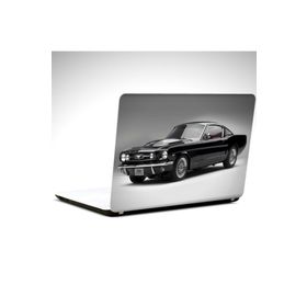 Dekolata Siyah Eski Mustang 29x24 cm Laptop Sticker