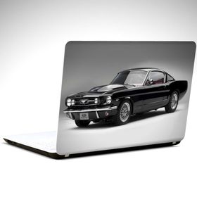 Dekolata Siyah Eski Mustang 34x24 cm Laptop Sticker