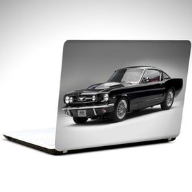 Dekolata Siyah Eski Mustang 34x24 cm Laptop Sticker