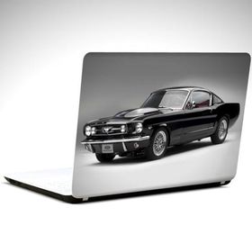 Dekolata Siyah Eski Mustang 39x27 cm Laptop Sticker