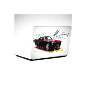 Dekolata Siyah Mustang 34x24 cm Laptop Sticker