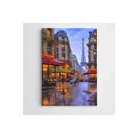 Dekolata Sokak Araba Ve İnsanlar 140x200 cm Kanvas Tablo