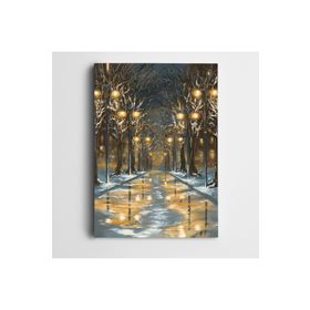 Dekolata Sokak Lambaları 20x30 cm Kanvas Tablo