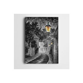 Dekolata Sokak Lambası 40x60 cm Kanvas Tablo
