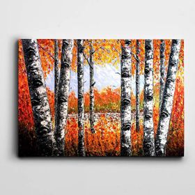 Dekolata Sonbahar ve Ağaçlar 60x85 cm Kanvas Tablo