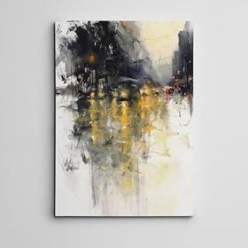 Dekolata Soyut Cadde 20x30 cm Kanvas Tablo