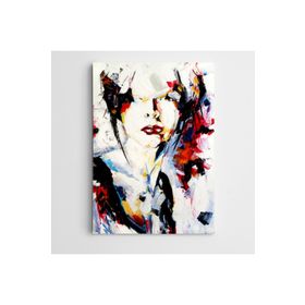 Dekolata Soyut Portre ve Saçlar Modern Sanat 25x35 cm Kanvas Tablo