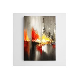 Dekolata Soyut Şehir 100x140 cm Kanvas Tablo