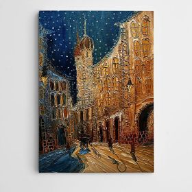Dekolata Soyut Şehir 35x50 cm Kanvas Tablo