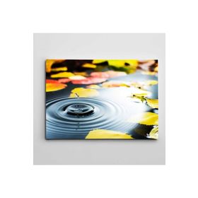 Dekolata Su Damlası ve Yapraklar 20x30 cm Kanvas Tablo