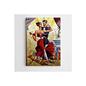 Dekolata Tango Kübizm Modern 50x70 cm Kanvas Tablo
