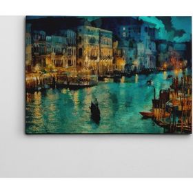 Dekolata Venedik Işıkları 70x100 cm Kanvas Tablo