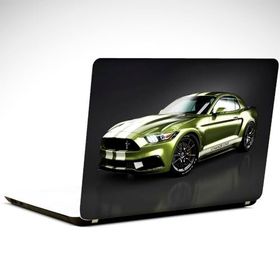 Dekolata Yeşil Ford Mustang 39x27 cm Laptop Sticker