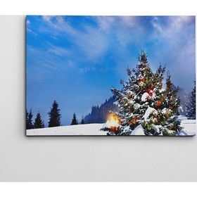 Dekolata Yılbaşı Ağacı 2 50x70 cm Kanvas Tablo