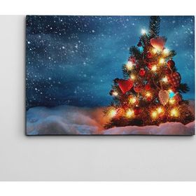 Dekolata Yılbaşı Ağacı 70x100 cm Kanvas Tablo