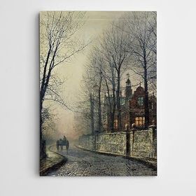 Dekolata Yol ve Ağaçlar 25x35 cm Kanvas Tablo