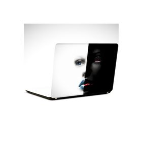 Dekolata Yüz Siyah Beyaz 39x27 cm Laptop Sticker